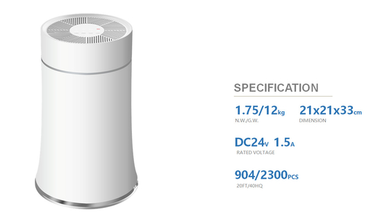 موفر للطاقة True Hepa Air Cleaner وتنقية هواء الغرفة منخفضة الضوضاء للحساسية