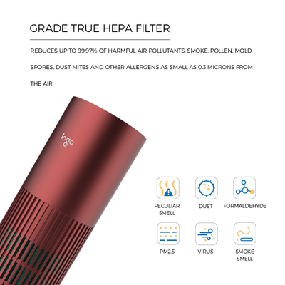 H13 HEPA Filter Home Air Purifier التحكم باللمس Type C USB Power Supply